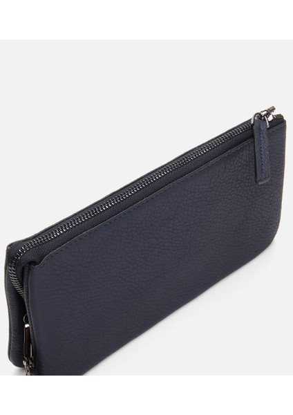 04CAH300750A680 HAKIKI Deri Lacivert Erkek Çanta