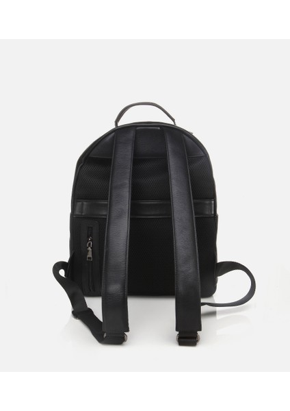 Erkek Deri Siyah Sırt Çantası