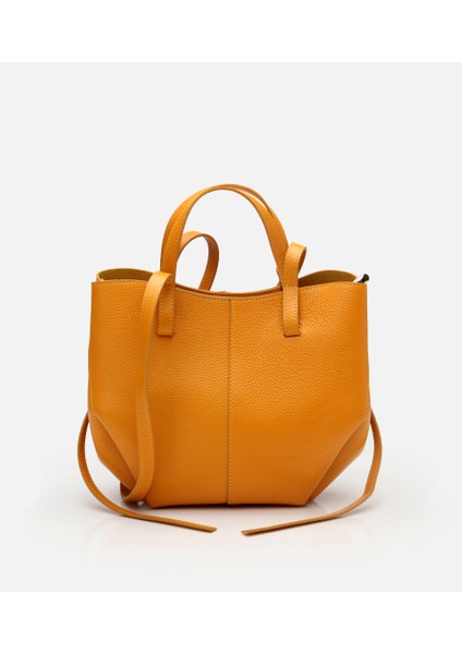 03CAH310310A350 KADIN Deri Sarı Tote Çanta