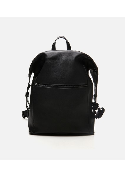 04CAH290780A100 Deri Siyah Erkek Sırt Çantası x Danilo Zann