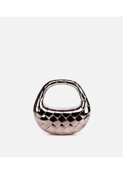 03CAH312280A250 KADIN Gri/bronz Metalik Dokulu Portföy Çanta