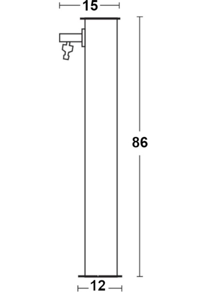Kare Bahçe Çeşmesi Mavi 8*15*86cm indirimleri