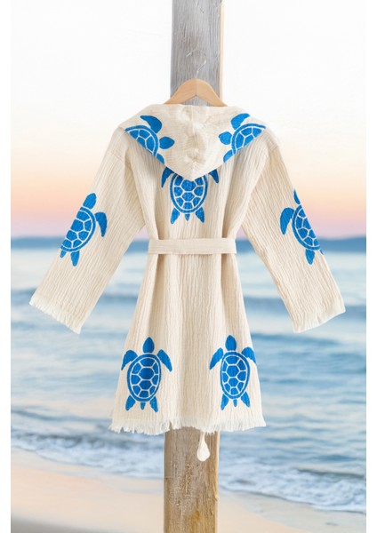 %100 Organik, El Işçiliği Taş Baskı Garson Boy Bornozu - Caretta fiyatları