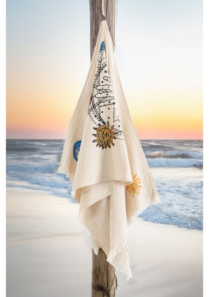 Organik %100 Pamuk Müslin Peştemal - Solyra