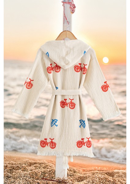 %100 Organik, El Işçiliği Taş Baskı Garson Boy Bornozu - Bisiklet fiyatları