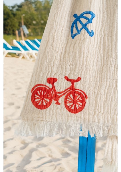 %100 Organik, El Işçiliği Taş Baskı Garson Boy Bornozu - Bisiklet modelleri