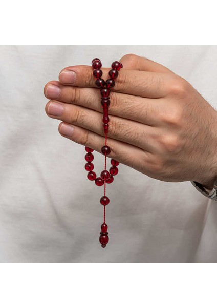 Yuvarlak Sıkma Kehribar Tesbih (BC-E265AB)