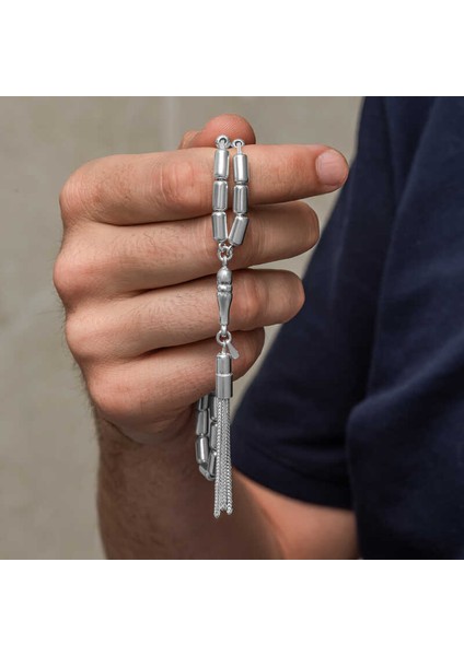 Gümüş Kapsül Kesim Erkek Tesbih (BC-3D004B) modelleri