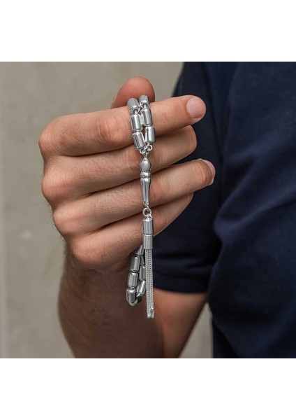 Gümüş Kapsül Kesim Erkek Tesbih (BC-3D004B) fırsatları