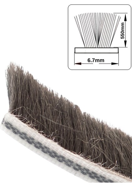 Ayrıntıshop Cam Balkon Kıl Fitil / Sürgülü Kapı Kıl Fitilleri 67X800 25METRE