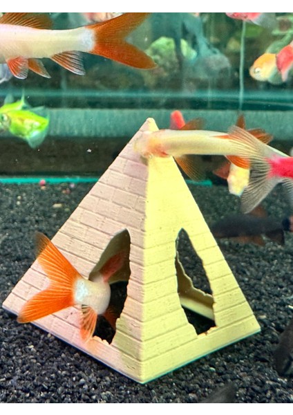 Akvaryum Piramit Dekor –Suya Batan Model