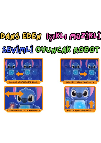 Dans Eden Işıklı Müzikli Sevimli Oyuncak Robot fiyatları