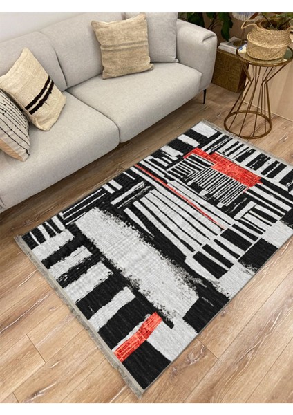 MARS30 Fırça Desenli Yıkanabilir Kaymaz Pamuk Tabanlı Salon Halısı, Koridor ve Mutfak Halısı indirimleri