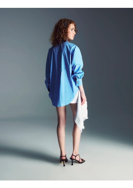 Pega Kadın Mavi Gömlek fırsatları