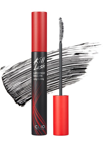 Kalıcı, Uzun, Kıvrık Kirpik Etkisi Veren Maskara CLIO Kill Lash Superproof Mascara (01 Long Curling)