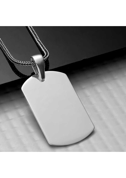 925 Ayar Gümüş Kare Plaka Kolye (BC-FB6175) modelleri