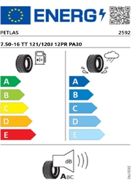7.50-16 Tt 121/120J 12PR PA30 Kamyonet Çeker Lastiği (Üretim TARIHI:2025) fiyatları