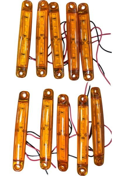 Parmak Lamba 9 LED 24V Sarı Su Geçirmez(E Belgeli) 10 Adet Fiyatıdır TAS.005S