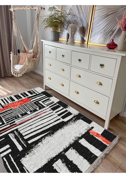 MARS30 Fırça Desenli Yıkanabilir Kaymaz Pamuk Tabanlı Salon Halısı, Koridor ve Mutfak Halısı fırsatları