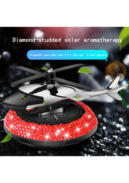 Helikopter Araba Kokusu Kırmızı | Güneş Enerjili Oto Koku | Sıradışı Araç Aksesuarı Hediye