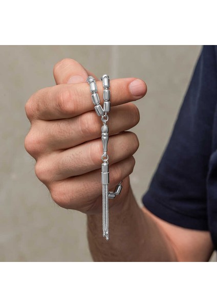 Gümüş Kapsül Kesim Erkek Tesbih (BC-3D004B) modelleri