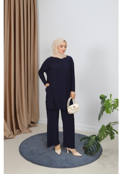 Yanları Cepli Sandy Pantolonlu Takım modelleri