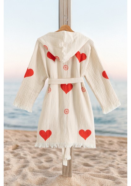 %100 Organik, El Işçiliği Taş Baskı Garson Boy Bornozu - Lovely fiyatları