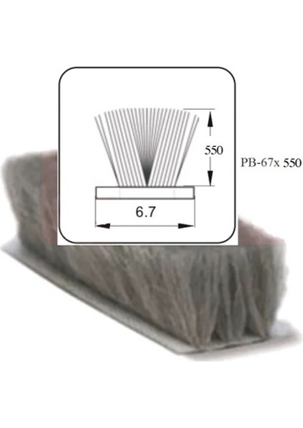 Ayrıntıshop Cam Balkon Kıl Fitil / Sürgülü Kapı Kıl Fitilleri 67X550 25METRE