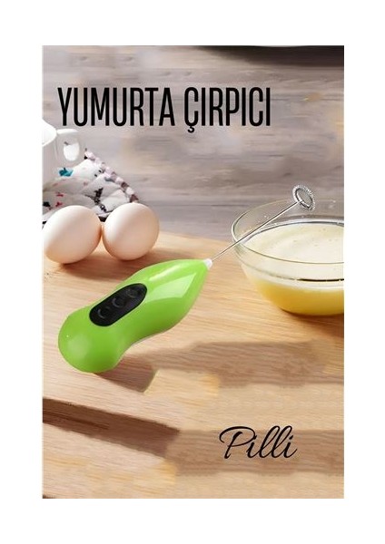 Pilli Yumurta Çırpıcı Mini Pilli Mixer Çırpıcı