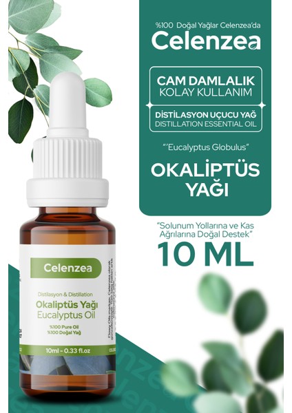 Okaliptüs Yağı %100 Doğal Bitkisel Uçucu Yağ Eucalyptus Oil 10 ml