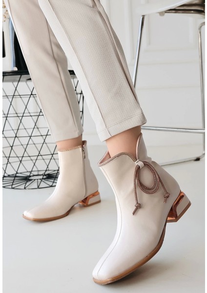 Melina Bej Cilt Topuklu Bot indirimleri