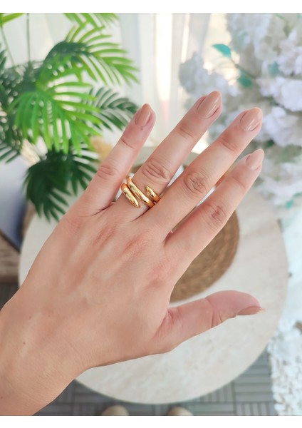 Kadın Bombeli Sarmaşık Model Yüzük