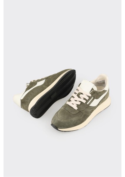 Yeşil Deri Kadın Spor Ayakkabı modelleri