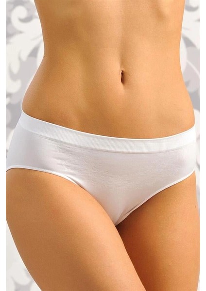 Beyaz Dikişsiz Slip Külot