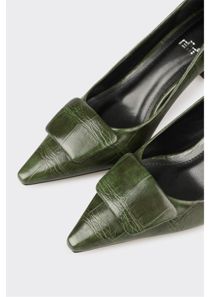 Yeşil Kadın Orta Topuk Ayakkabı fırsatları