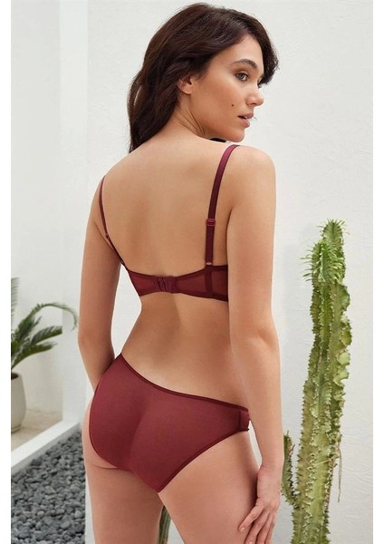 Balenli Destekli Dolgulu Yaka Detaylı Fermuarlı Dantelli Büstiyer Sütyen ve Slip Takım modelleri