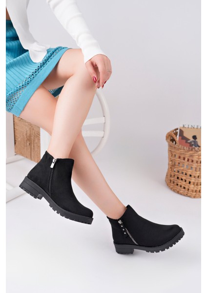 2322 Süet Kısa Boy Fermuarlı Bot fiyatları