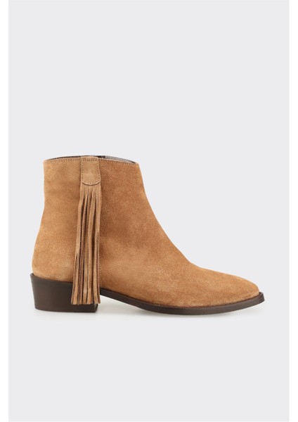 Taba Deri Kadın Klasik Bot