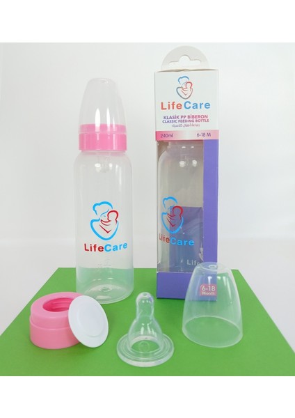 Sevimli 240ML Pembe Biberon, Sağlıklı ve Güvenli Bebek Beslenmesi Için Ideal