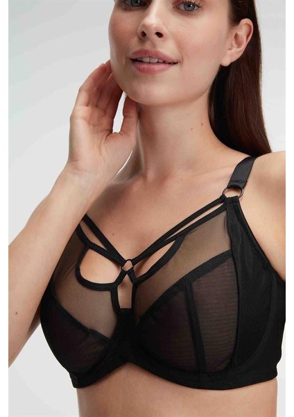 Tüllü Balenli Desteksiz Dolgusuz Yaka Detaylı Toparlayıcı Küçültücü Sütyen fiyatları