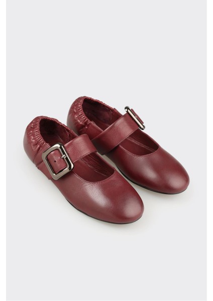 Bordo Deri Kadın Günlük Ayakkabı fiyatları