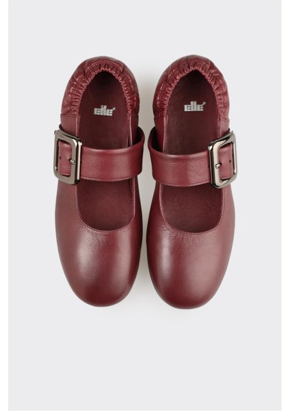 Bordo Deri Kadın Günlük Ayakkabı fırsatları