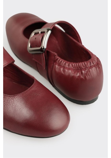 Bordo Deri Kadın Günlük Ayakkabı indirimleri