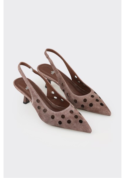 Vizon Deri Kadın Topuklu Ayakkabı fiyatları