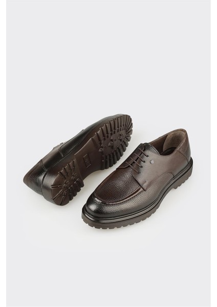 Kahve Deri Erkek Günlük Ayakkabı modelleri