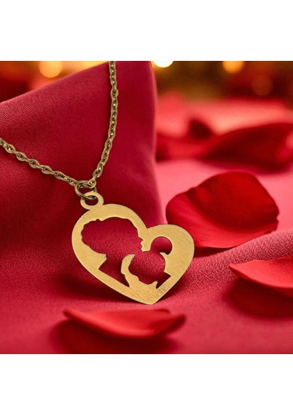 14 Ayar Altın Plakalı Anne ve Çocuk Sevgisi Figürlü Bayanlara Özel Zincirli Hediyelik KOLYE-659 fiyatları