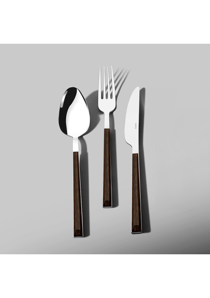 Viola Ahşap 6 Kişilik Desenli 18 Parça Kutulu Çatal Kaşık Bıçak Takımı fiyatları