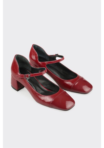 Bordo Kadın Orta Topuk Ayakkabı fiyatları