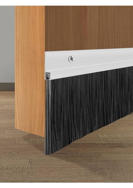 Ayrıntıshop Kapı Alt Fırça Fitil - Alüminyum Kapı Alt Kıl Fırça Süpürgesi- 100CM fırsatları