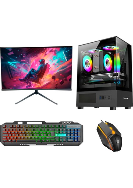 -RT0227 I5 13.nesil 13600KF 8gb Ddr4 Ram 256GB SSD 4gb Gtx 1050TI VGA "23.8 Oyun Bilgisayarı